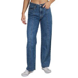 Indigo Rein Juniors' Cotton Front-Seam Jeans Dark Blue Flare Wide B4HP